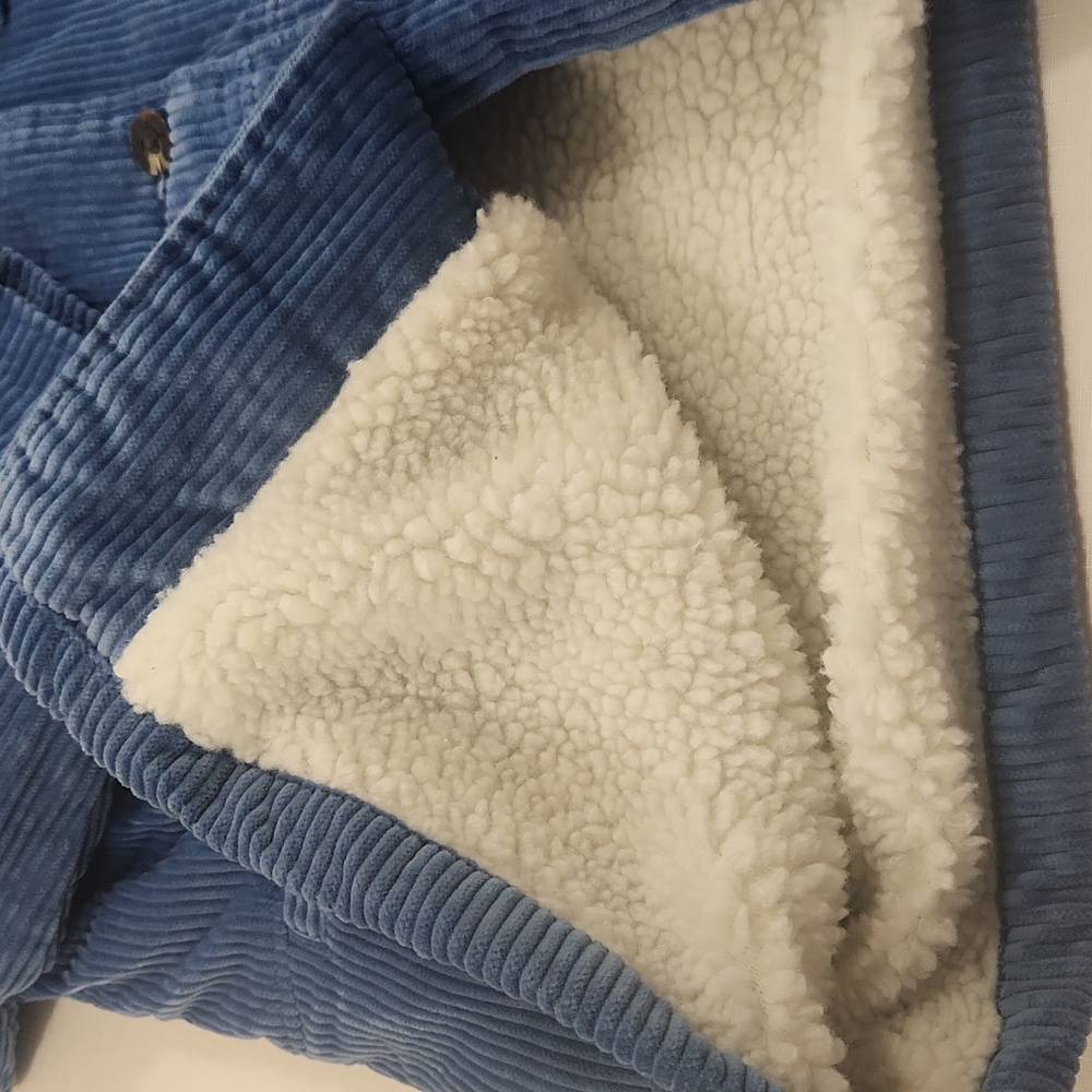 Blair Blue Corduroy Teddy Jacket. Vintage 90's. Size L - Picture 6 of 8
